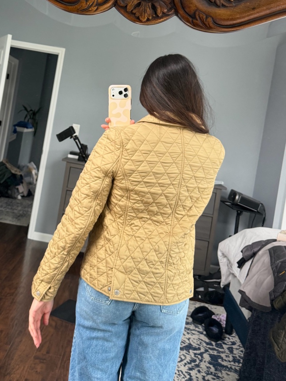 Vintage L.L. Bean Quilted Tan Puffer Jacket - Picture 3 of 16